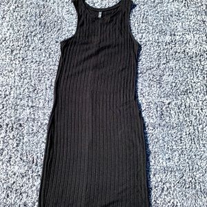 Ribbed black dress XS